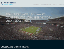 Tablet Screenshot of allseasonssportstravel.com